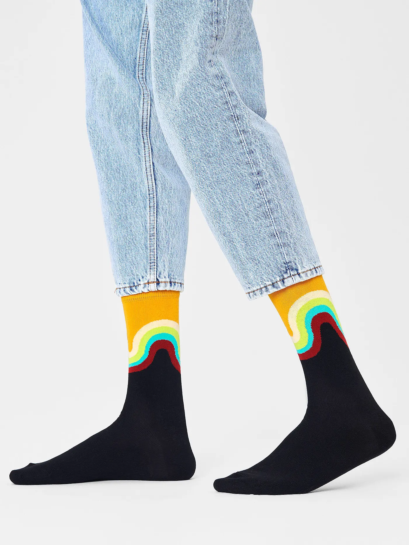 HAPPY SOCKS | Herren Socken JUMBO WAVE black / multi | 